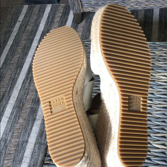 (Sold) Eileen Fisher Willow Espadrille Wedge Sanda - Picture 8 of 8